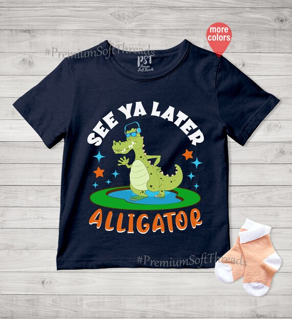 Ver ya mas tarde monos de cocodrilo linda camisa de cocodrilo trajes divertidos para ninos camisa divertida para ninos pequenos ver ya mas tarde body camisas Gator Etsy Espana