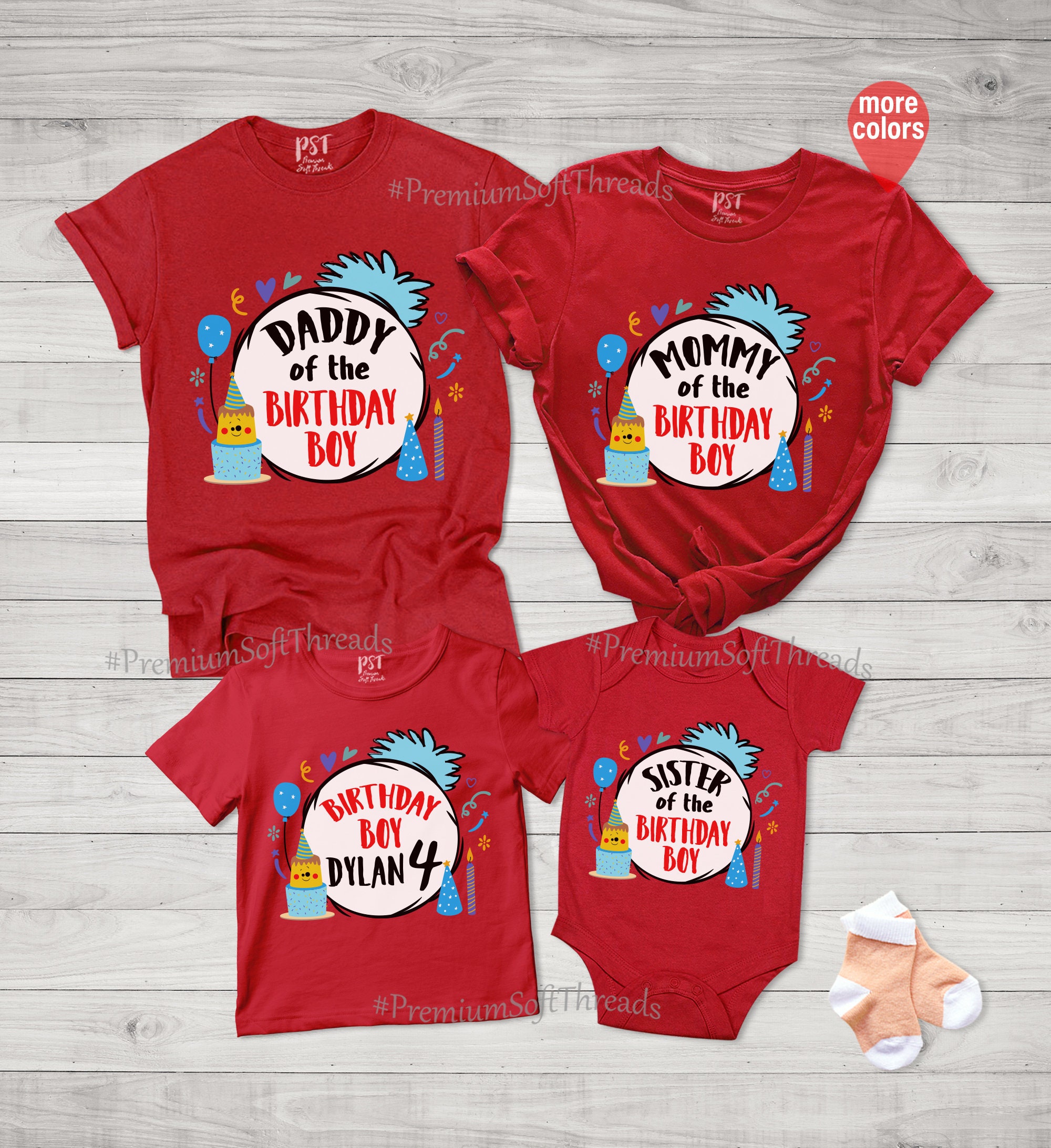Family t shirts shop for birthday boy