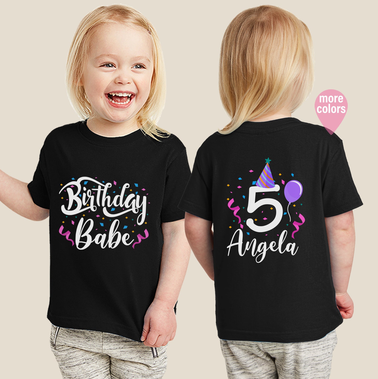 Birthday Babe Shirt Girl's Birthday Shirt Personalized Etsy