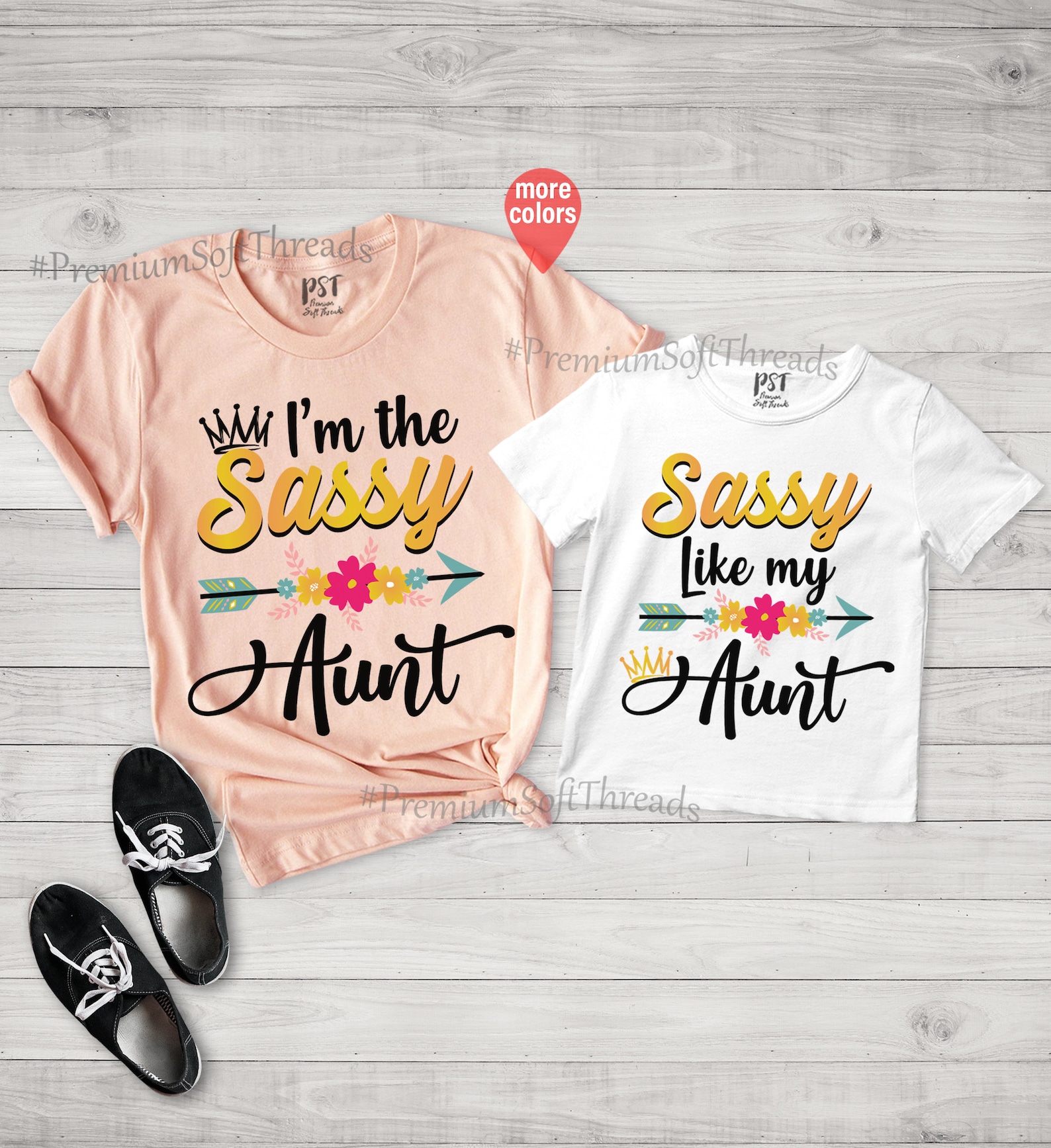 I'm the Sassy Aunt Shirts Matching Aunt and Me Shirt - Etsy