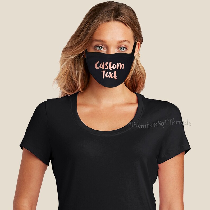 Custom Face Mask Add Your Text design Your Own Mask Face Etsy