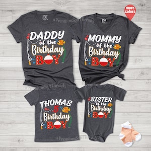 Fishing Family Shirts, Boy Birthday Shirt, Matching Family Birthday Fishing Shirts, Fishing Birthday Shirt, Personalized Family Fish Shirt