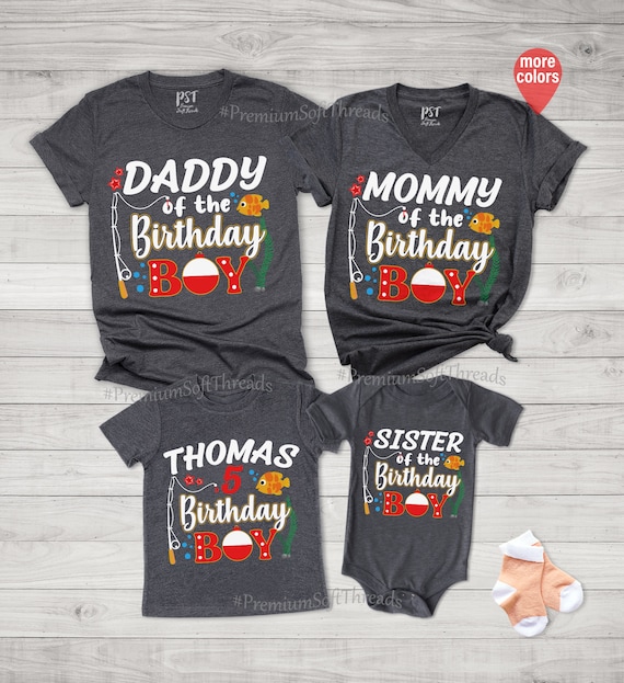 Fishing Family Shirts, Boy Birthday Shirt, Matching Family