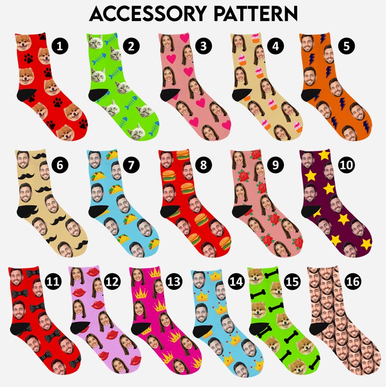 Custom Face Socks Custom Photo Sock Custom Valentines Day Etsy Canada