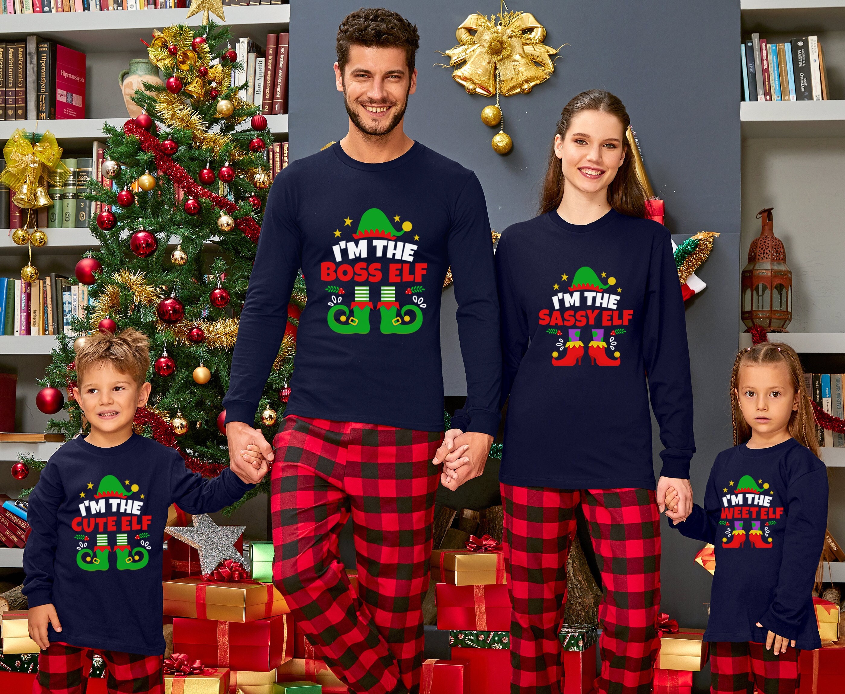Elves Matching Family Pajamas