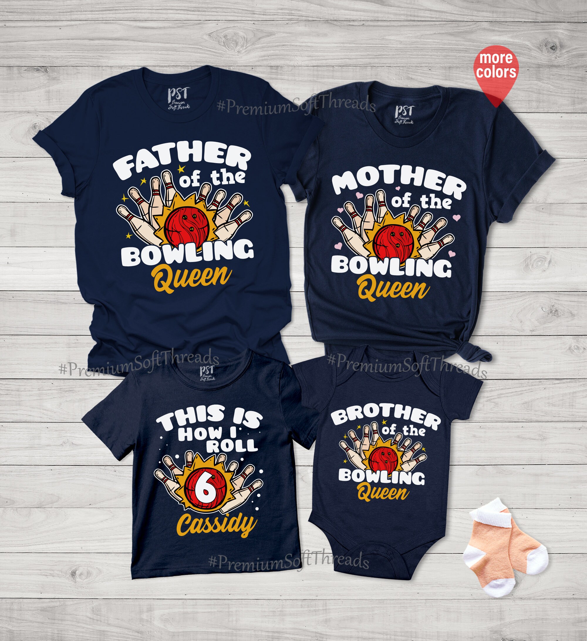 Bowling Birthday Shirt Custom Birthday Shirt Matching Family Etsy