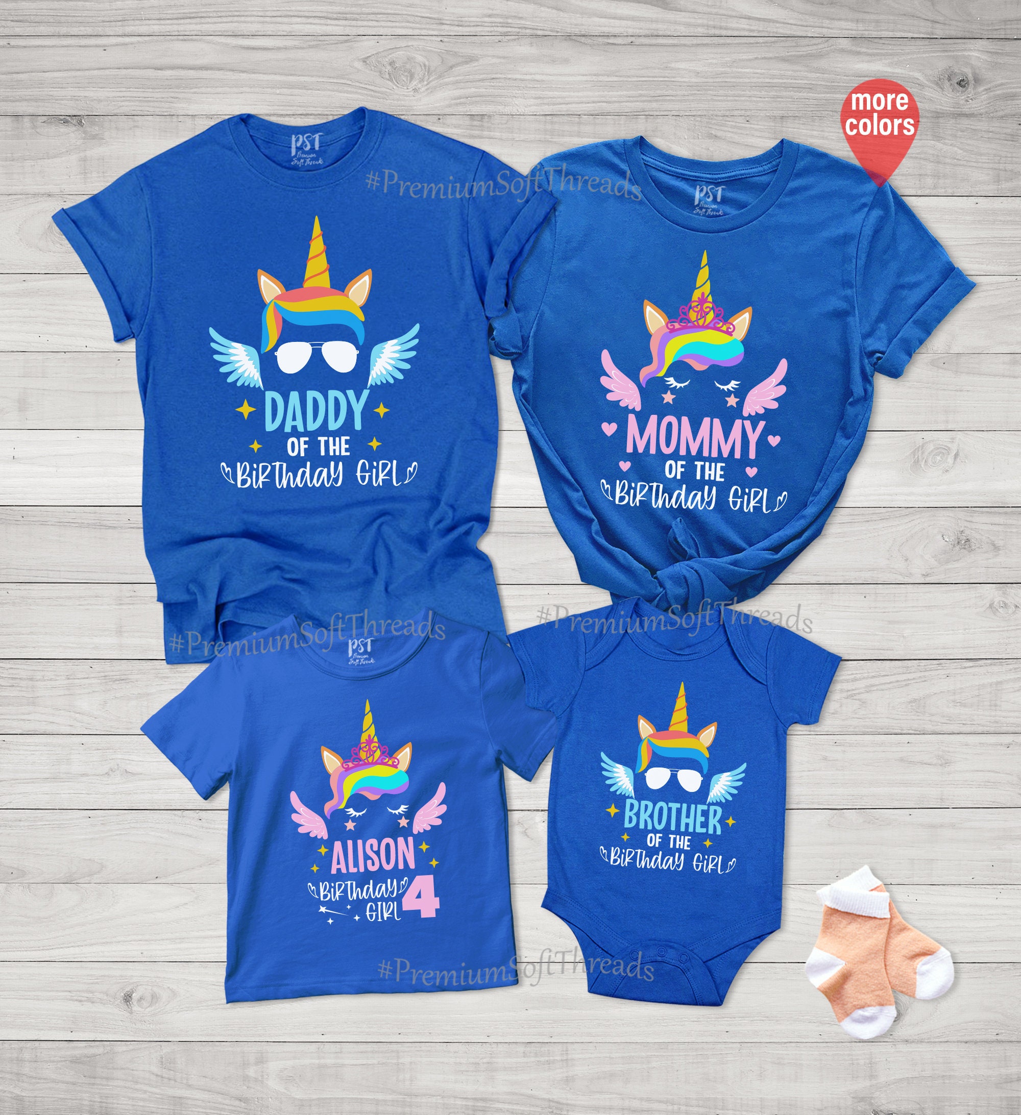 Unicorn Birthday Shirt Family Matching 