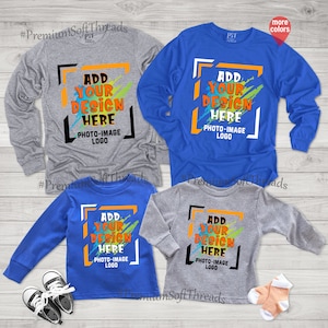 Custom Long Sleeve Shirts, Add Your Image Logo Here, Personalized Long Sleeve Shirts,  Customized Long Sleeve Shirts, Kids Long Sleeve Tee