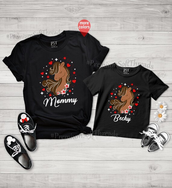Camisetas para mama y yo camiseta de caballo para ninas camisetas inspiradas en Little Pony conjuntos para mama y yo camiseta familiar caballo para mujeres Etsy Espana