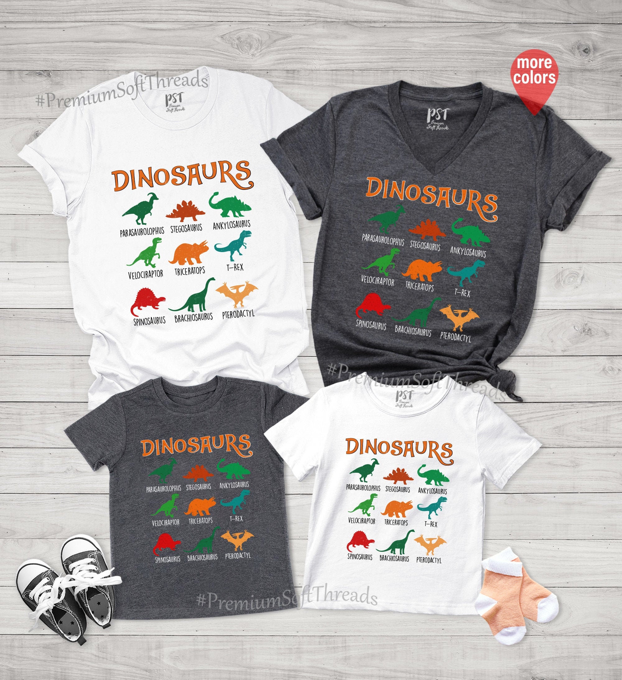 Dinosaurs Shirt Dino Family Shirts Dinosaur Shirt Women - Etsy México