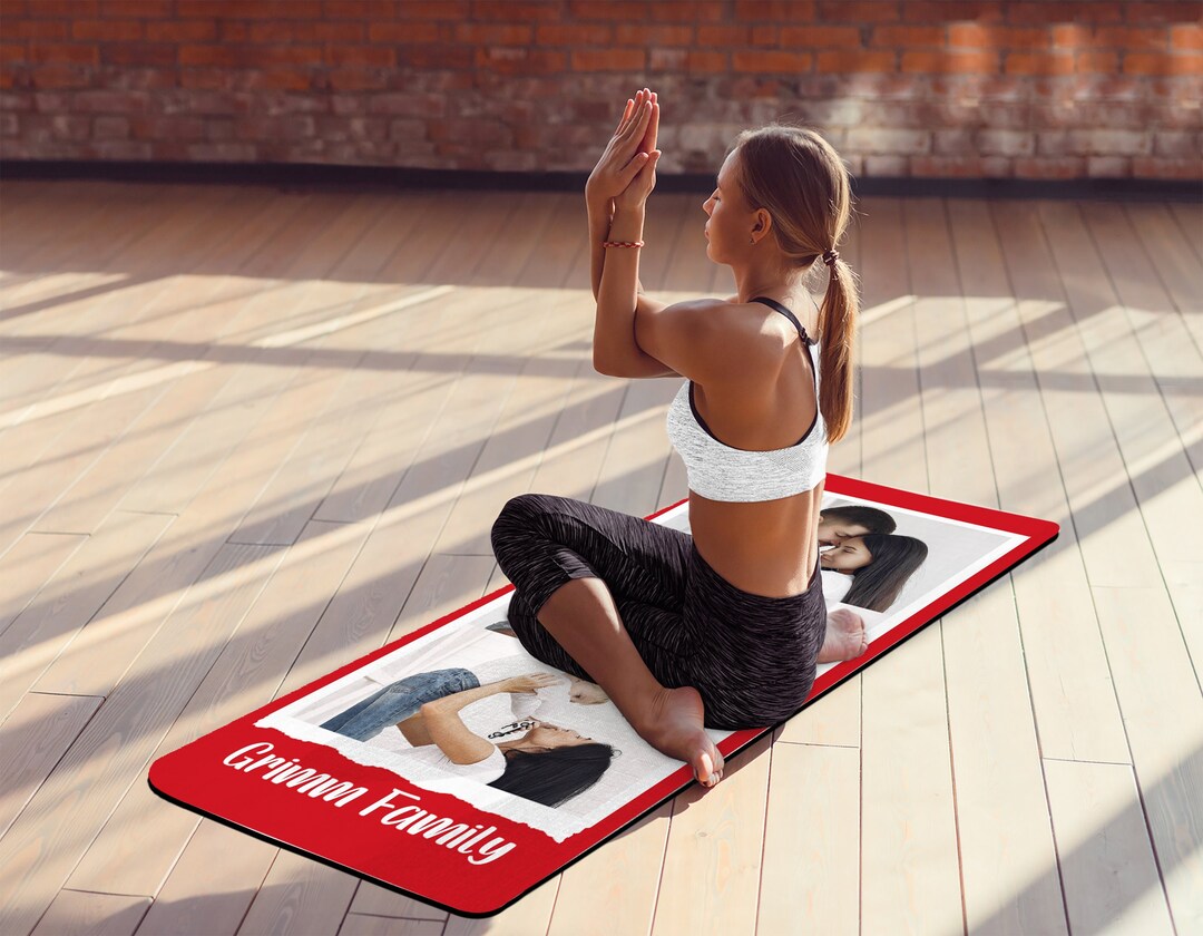 Custom Photo Yoga Mat Personalized Text Yoga Mat Custom Etsy