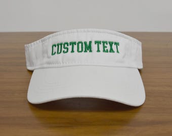 Custom Visor, Personalized Embroidered Hat, Custom Text, Womens Visor, Visors for Men, Add Your Text, Custom Monogrammed Hat VC500