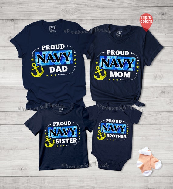Proud Navy Family Shirt Family Navy Shirt Proud Navy Mom Dad - Etsy
