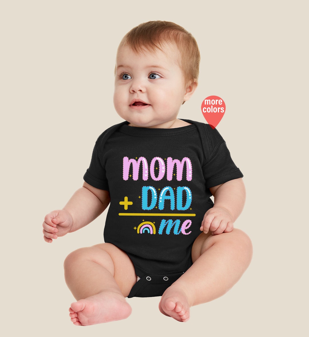 Mom Plus Dad Equals Me Bodysuit, Mom Dad and Me Shirt, Family Matching
