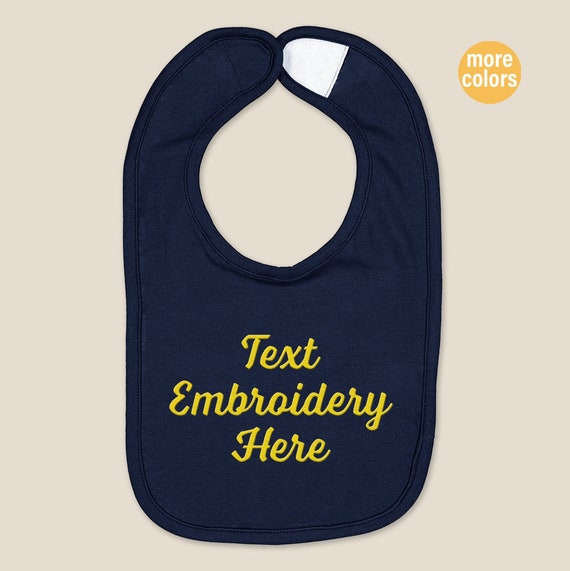 Custom Embroidered Baby Jersey Bib 