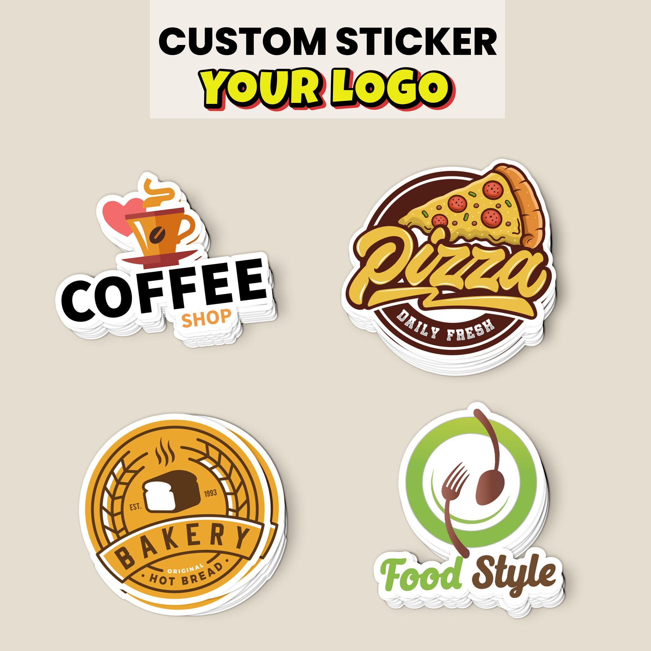 Custom Logo Stickers Personalized Vinyl Sticker Personalized Etsy