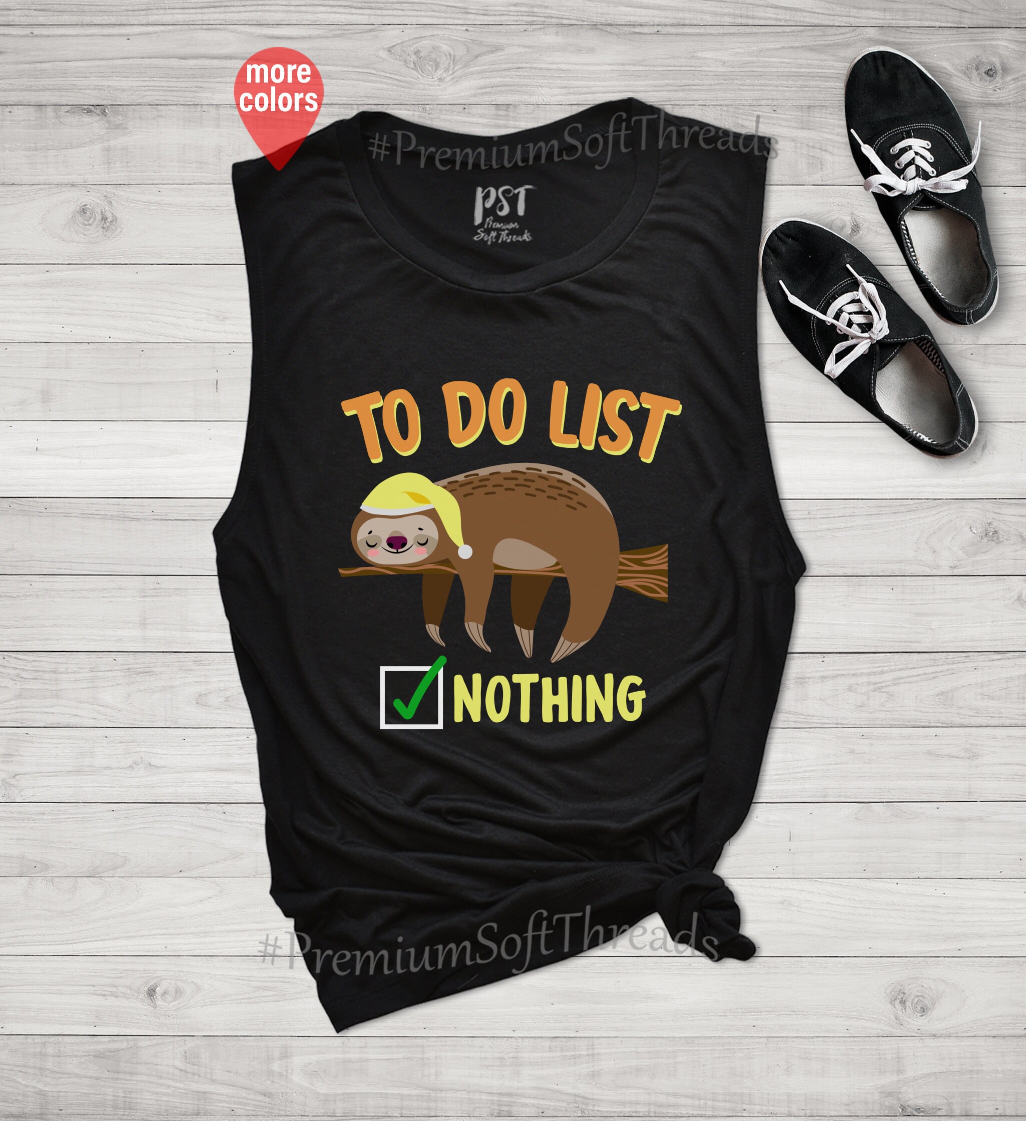 Women's Sloth Graphic Tank Top – 'A Sloth Does More Work Than My Pancreas' Funny Tee – Sleeveless, Round Neck