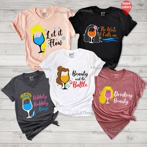 Princess Drinking Shirts, Wine Princess Shirts, Food and Wine Festival Shirts, Bibbity Bobbity Boo, Matching Vacation Tank, Epcot Festival