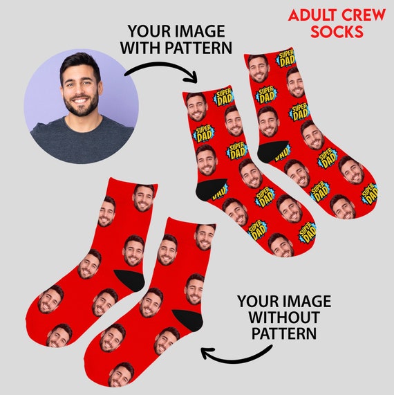 Custom Face Socks custom Photo Socks, Custom Socks, Personalized Socks,  Custom Printed Socks, Picture Socks, Photo Gift, Fathers Day Gift 