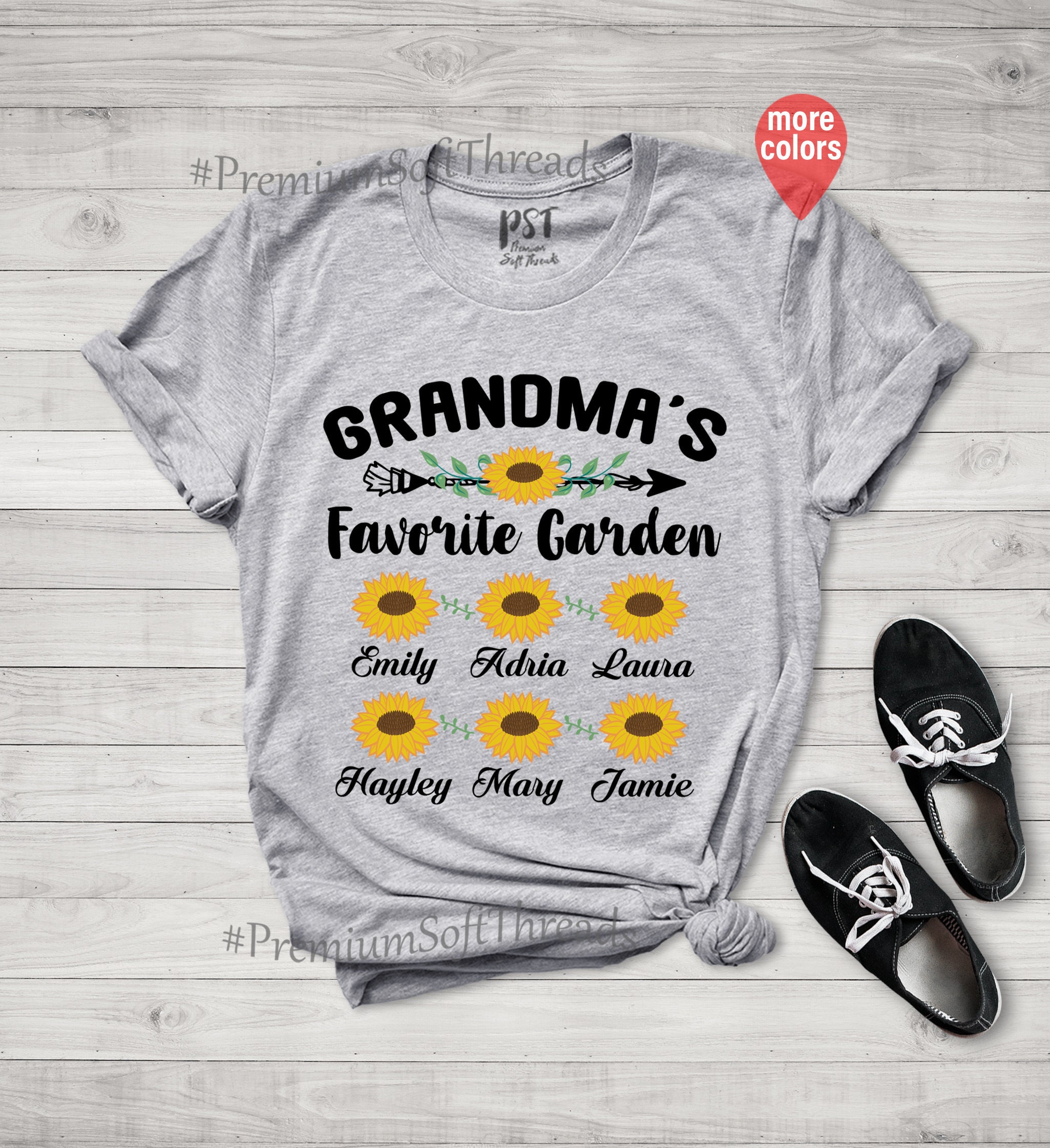 Grandma shirts with grandkids names deals