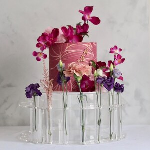 The Floral Crown Cake Stand Flower stand Floral arrangements Fresh flowers Floral wedding cake cake accessory display ring image 3