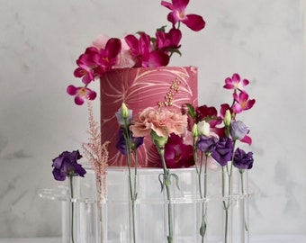 The Floral Crown - Flower stand - Floral arrangements - Fresh flowers - Floral wedding cake - cake stand - Wedding Cake Plinth
