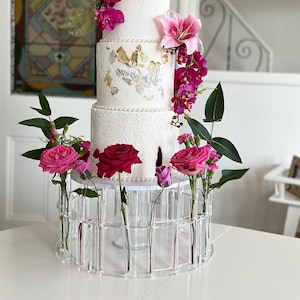 The Floral Crown Cake Stand Flower stand Floral arrangements Fresh flowers Floral wedding cake cake accessory display ring image 1