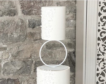 HOOP tier cake separator - white ring cake spacer - hoop cake stand - wedding ring cake riser - white hoop cake separator