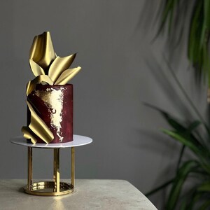 6&quot; Round Cake separator - Metallic Gold/Metallic Silver/Black cake spacer