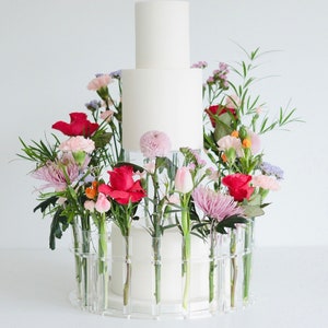 The Floral Crown Cake Stand Flower stand Floral arrangements Fresh flowers Floral wedding cake cake accessory display ring image 2