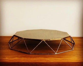 gold cake stand etsy