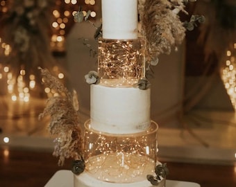 Glittery Gold Wedding Cake - Wilton