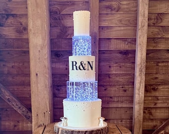 runde Tortenplatte - befüllbare Tortenplatte aus Acryl - Acryl Tortentrenner - Hochzeit Geburtstag Tortenständer
