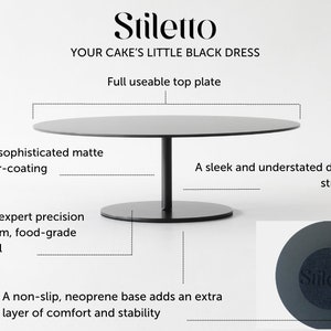 The Stiletto Cake Stand - Wedding Cake Pedestal - Black Cake Riser ...
