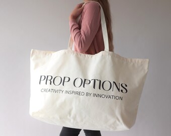 Prop Options Large Canvas Tote Bag – Heavy-duty Baker Carryall (70 x 40cm)