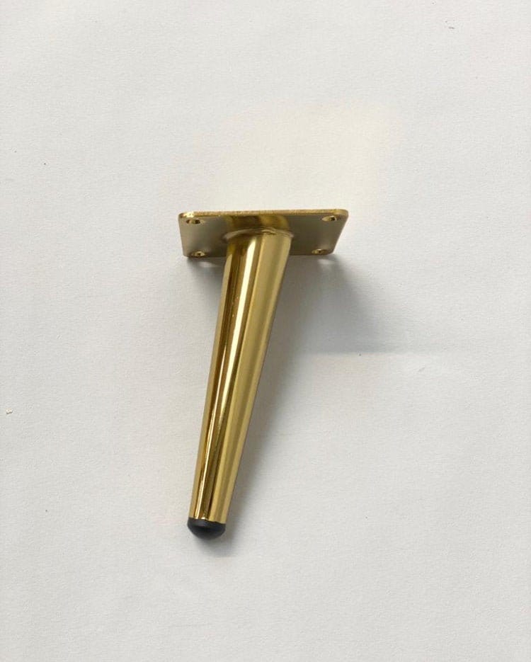 Pieds de Meubles Effilés en Or Métallique Singulier, Pieds d'armoire, Simples - Fixations Individuel