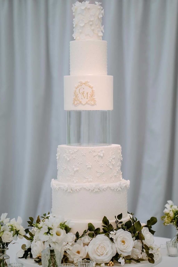 Mariposas Azul Redondo Acrílico Pilares Boda Y Fiesta Pastel