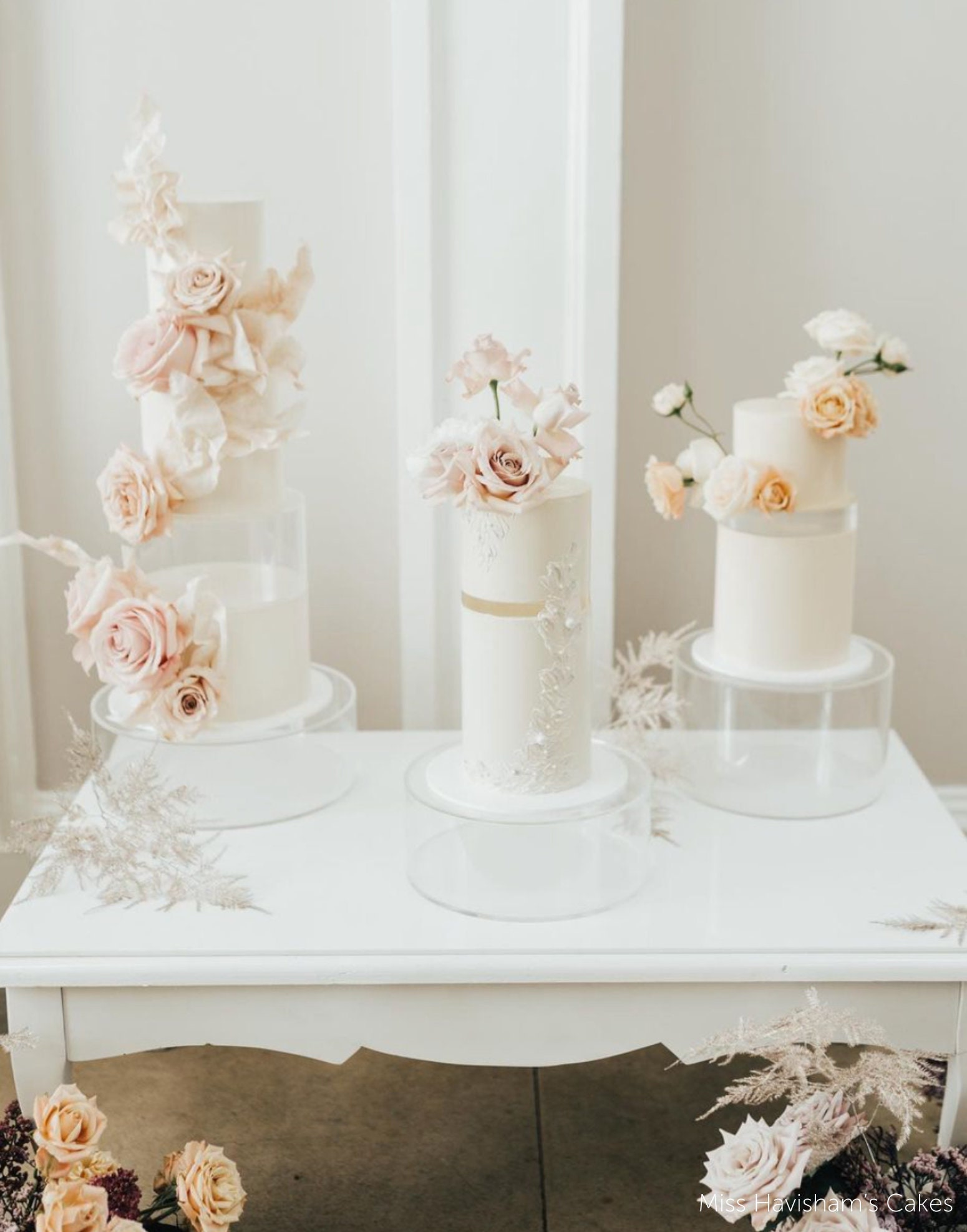 WOTEG Alzata per torta in acrilico, in vetro acrilico, rotonda, impilabile, trasparente, per cupcake, dessert, frutta, torte, biscotti, decorazione