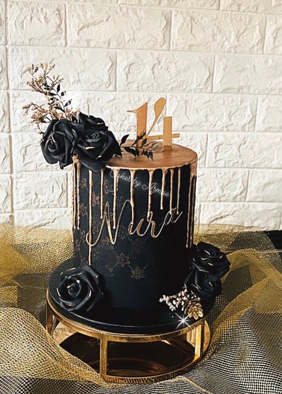 Séparateur de gâteau rond de 10 pouces Support à gâteau noir Support à  gâteau en argent doré métallisé et entretoise -  France
