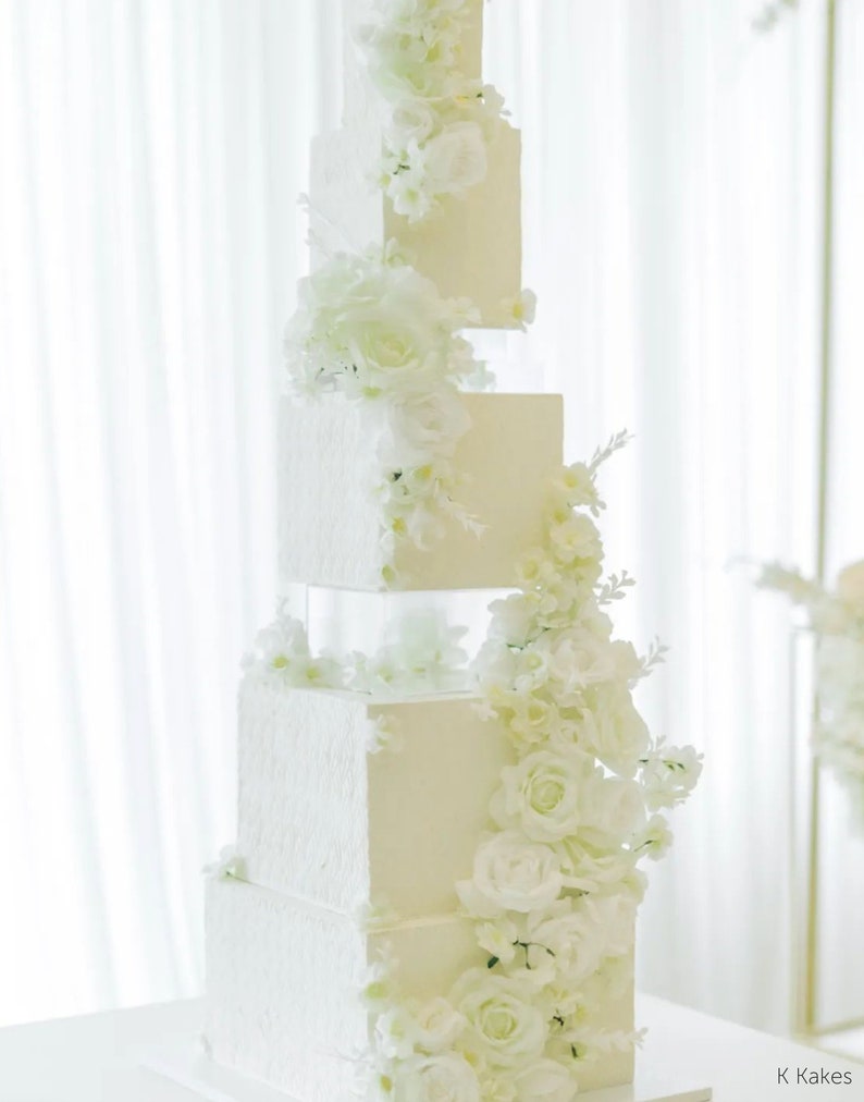 Square Acrylic Fillable Cake Tier – Clear Riser Separator - Etsy