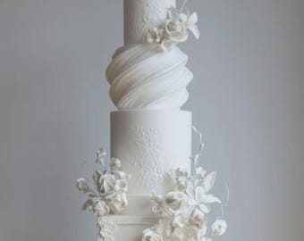 Ayo Sculpted Tier Cake Separator – Tabi Luxe Collection, 3D Printed Faux Cake Spacer