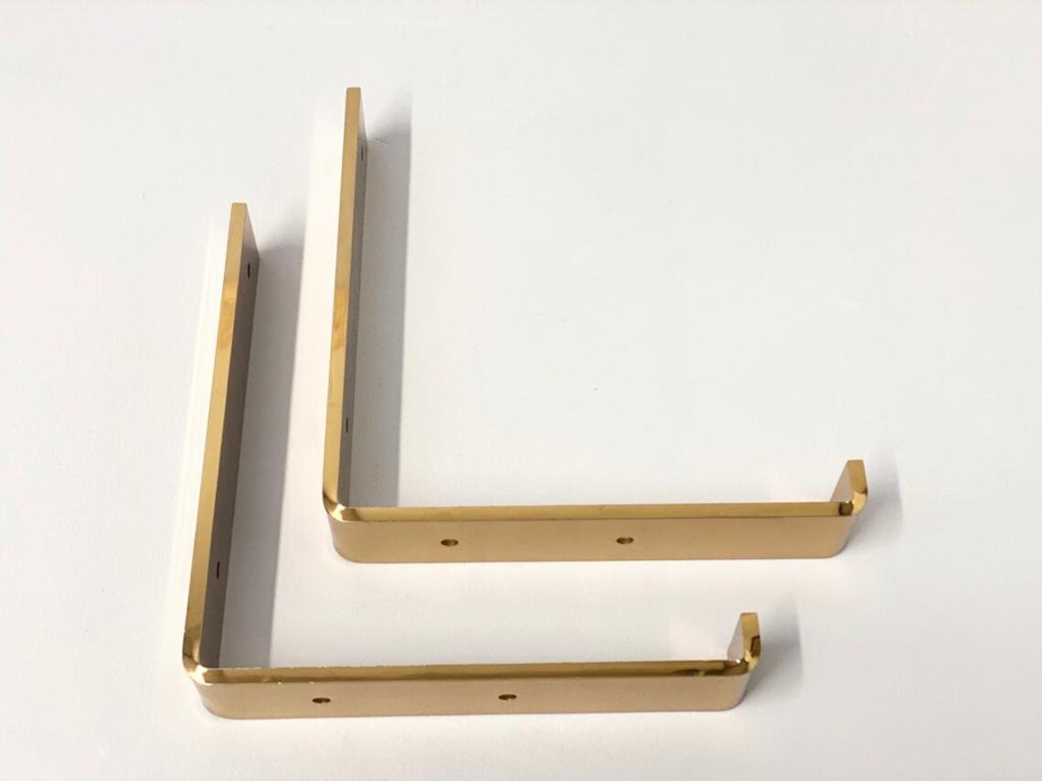 Stylish Black L Shelf Brackets Metal Shelving Brackets Black Etsy