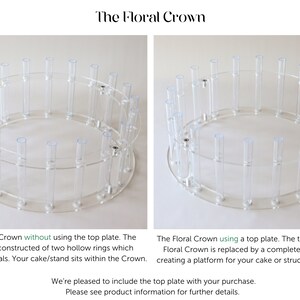 The Floral Crown Cake Stand Flower stand Floral arrangements Fresh flowers Floral wedding cake cake accessory display ring image 10