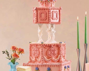 Cherub Cake Separator – Vintage Ornate Wedding Cake Tier Column (4-12 inch)