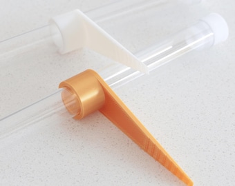 Floating Floral Vial Holders - Clear Cake Decor, Set of 5