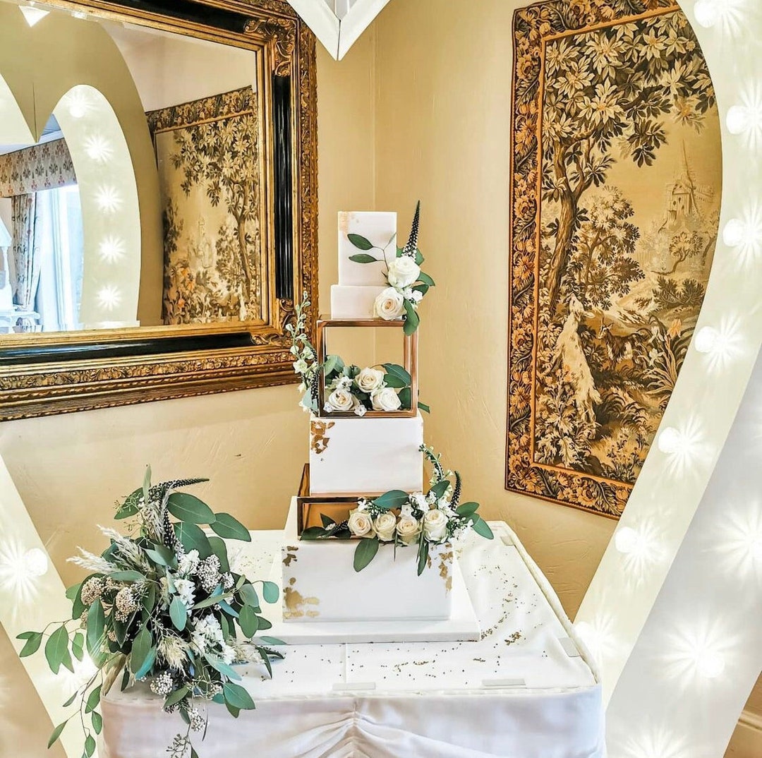 SET Metallic Square and Rectangle Cake Separator Metallic Etsy