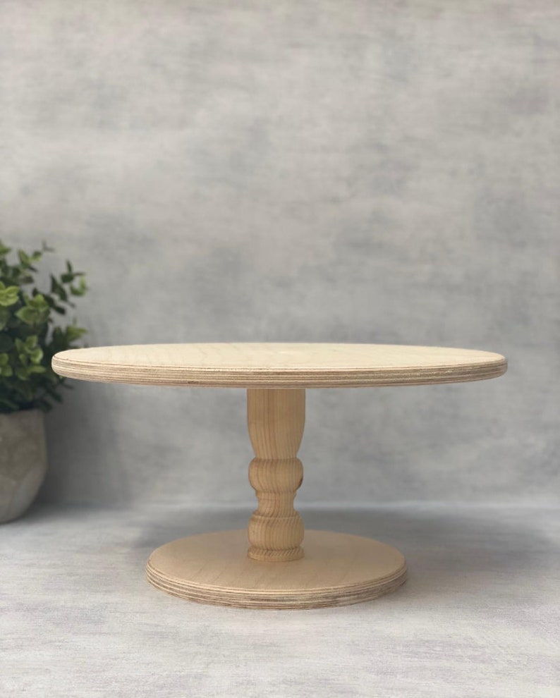 The Original Birch Wooden cake stand rustic cake stand birch ply cake plate cake table pedestal cake stand cake display image 2