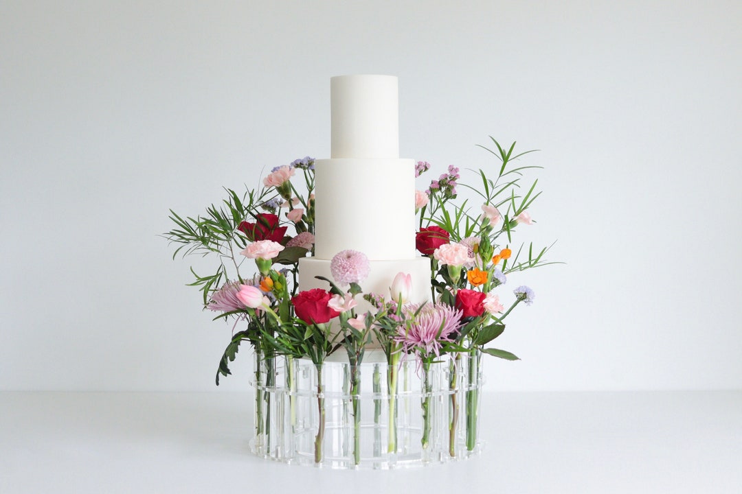 The Floral Crown Cake Stand Flower Stand Floral Arrangements Fresh