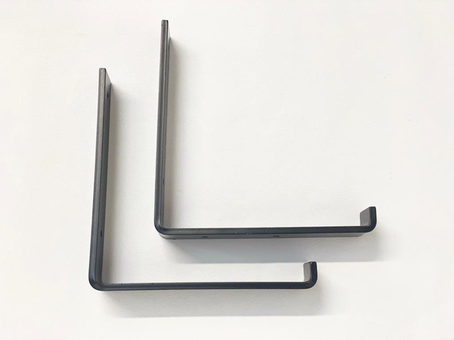 Stylish Black L Shelf Brackets Metal Shelving Brackets Black Etsy