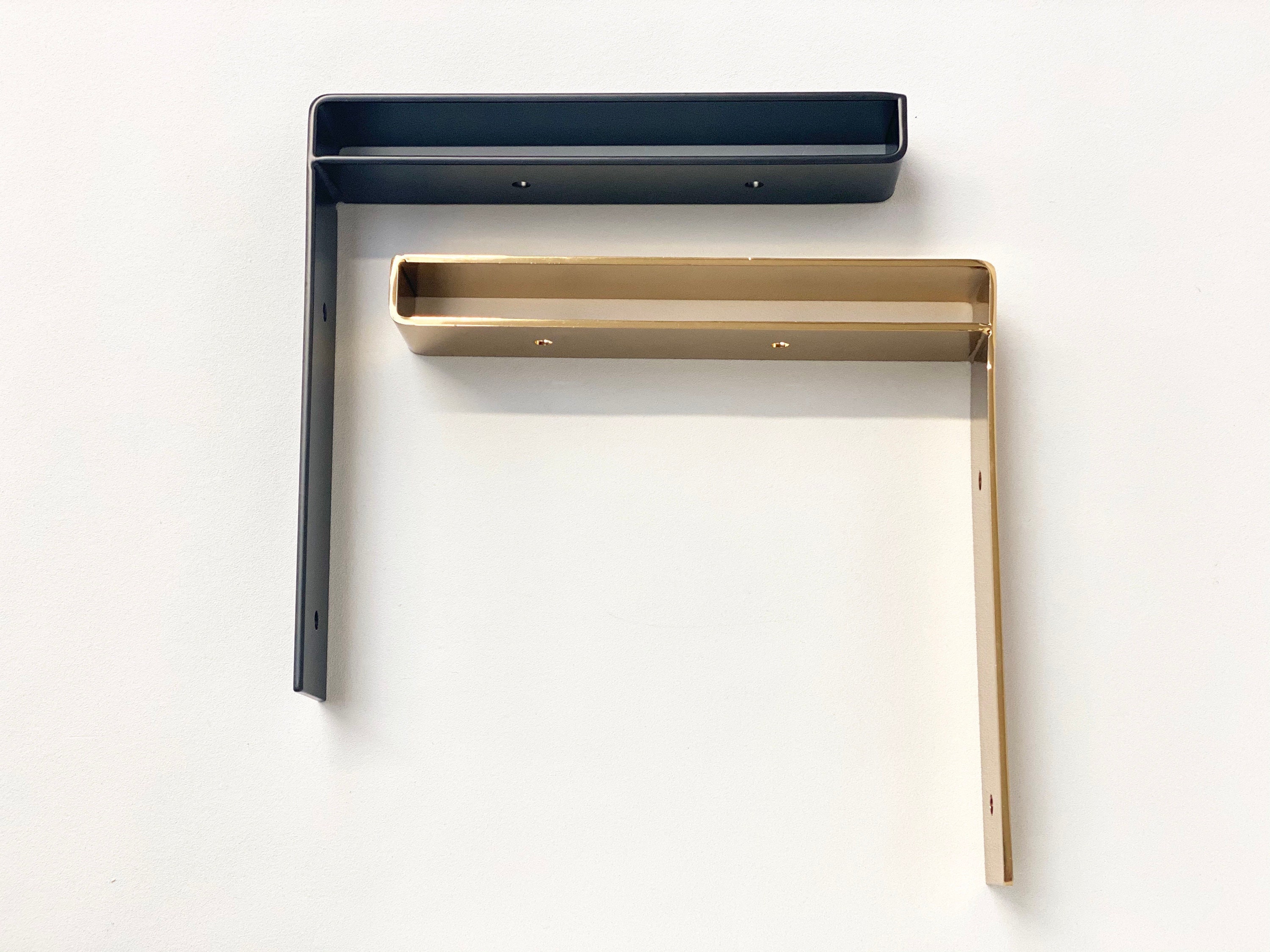 2 X Gold Stylish P Shelf Brackets Metal Shelving Brackets Etsy UK